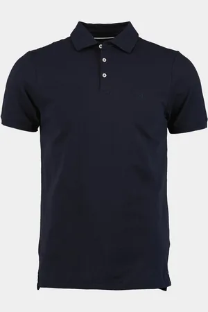 Bos Bright Blue Polo korte mouw arto polo fine pique plain 24108ar22bo/290 navy