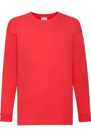 Fruit Of The Loom Kinder/kids valueweight t-shirt met lange mouwen