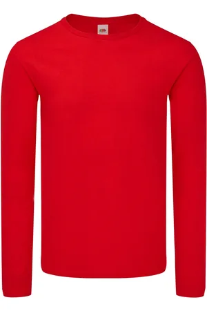 Fruit Of The Loom Unisex adult iconic t-shirt met lange mouwen