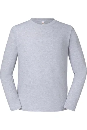 Fruit Of The Loom Unisex adult iconic heather t-shirt met lange mouwen