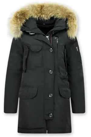 Gentile Bellini Lange parka winterjas met bontkraag