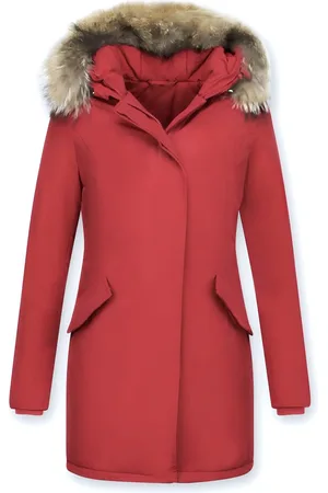 Thebrand Parka jas slim fit met bontkraag