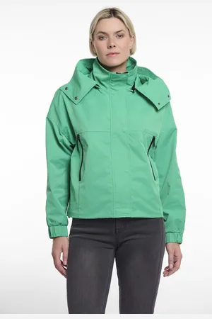 Rino & Pelle Short boxy jacket with detachble hood isa.7002521 10807 clover green