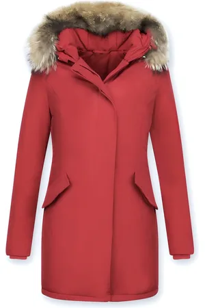 Thebrand Parka jas slim fit met bontkraag