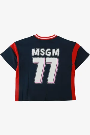 Msgm Meisjes t-shirt jersey mesh blue