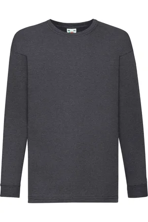 Fruit Of The Loom Kinder/kinder valueweight polycotton t-shirt met lange mouwen
