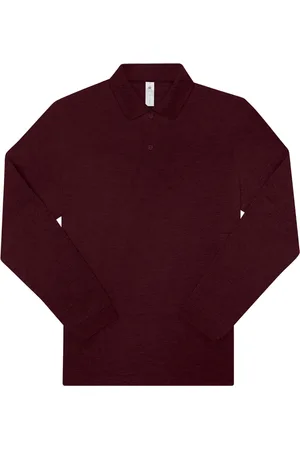 B and C Heren my polo 210 effen shirt met lange mouwen