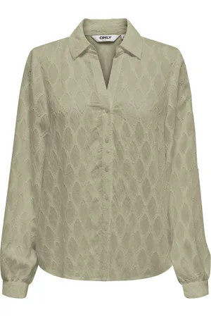 ONLY Onlnoa ls v-neck shirt wvn olijf