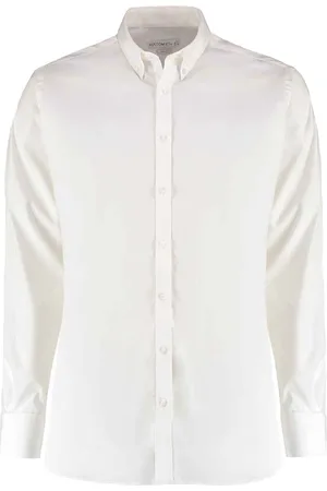 Kustom Heren oxford stretch slim overhemd met lange mouwen