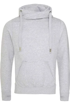 AWDis Unisex heather pullover hoodie met kruishals voor volwassenen