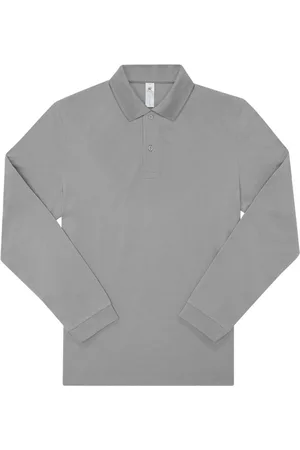 B and C Heren my polo 210 piqué shirt met lange mouwen