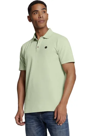 No Excess Polo pique garment dyed mint