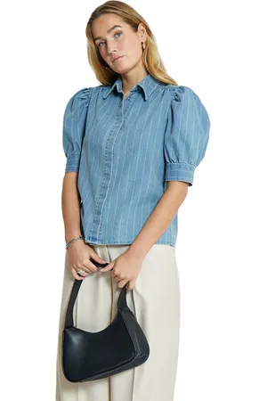 Minus Ms pria short sleeve shirt light denim