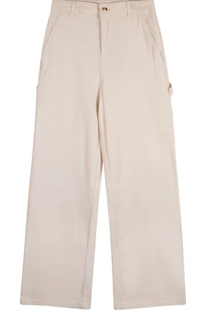 NoBell Zomer broek meisjes wit cargo, twill suca