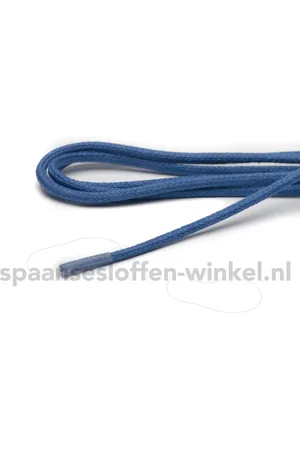 ARIES Schoenveters kobalt wax rond fijn dikte 3 mm