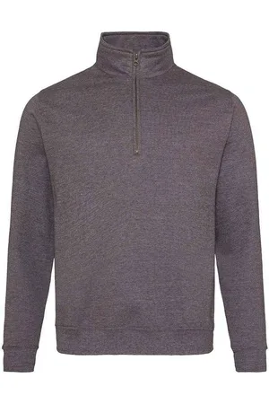 AWDis Heren sophomore sweatshirt met quarter zip