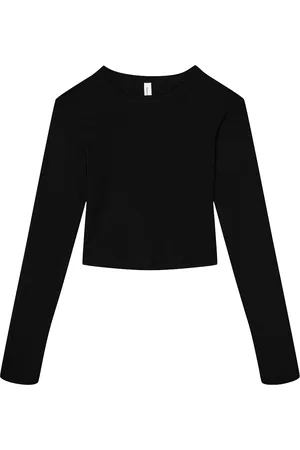 Bella + Canvas Dames baby micro-rib gewaadtop met lange mouwen