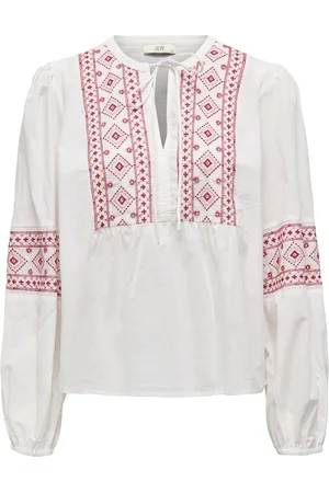 JACQUELINE DE YONG Lulu l/s embroidery shirt wvn 15345478 ski patrol embroidery