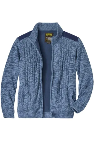 Atlas For Men Gebreide fleece gevoerde heren jas