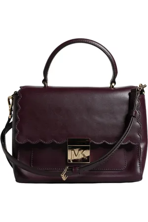 Michael Kors Leren logo plaque crossbody mindy tas