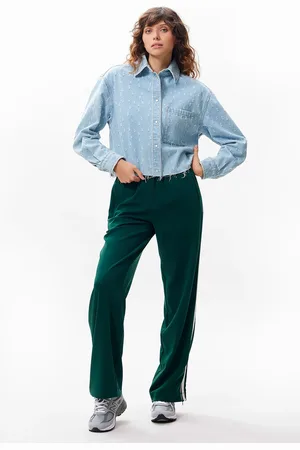 Catwalk Junkie 2502012603 denim blouse with textured fabric
