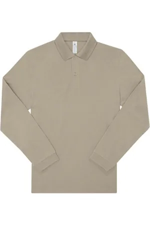 B and C Volwassen unisex my polo 180 poloshirt met lange mouwen