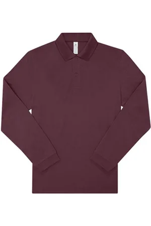 B and C Volwassen unisex my polo 180 poloshirt met lange mouwen
