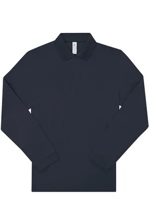B and C Volwassen unisex my polo 180 poloshirt met lange mouwen