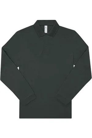 B and C Volwassen unisex my polo 180 poloshirt met lange mouwen