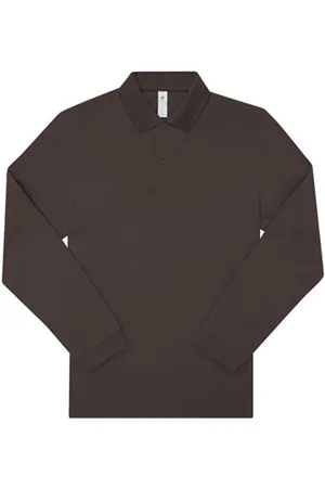 B and C Volwassen unisex my polo 180 poloshirt met lange mouwen
