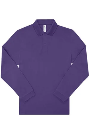 B and C Volwassen unisex my polo 180 poloshirt met lange mouwen