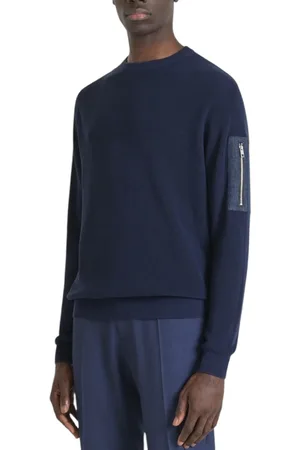 Antony Morato Donker trui met denim vak