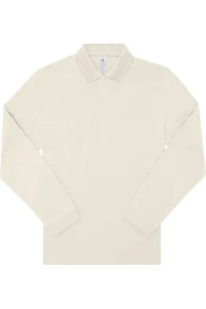 B and C Volwassen unisex my polo 180 poloshirt met lange mouwen