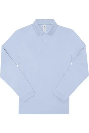 B and C Volwassen unisex my polo 180 poloshirt met lange mouwen