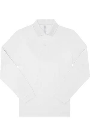 B and C Volwassen unisex my polo 180 poloshirt met lange mouwen