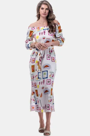 MUCHO GUSTO ® dress cinque terre 2 tropical patches print