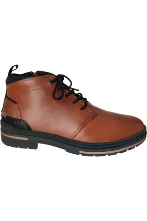 Poelman Lpbrut-19mpoe hoge veterschoen