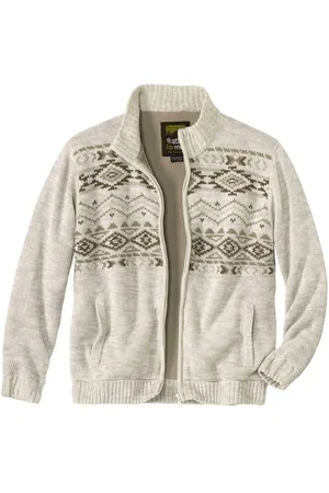 Atlas For Men Gebreide fleece gevoerde heren jas