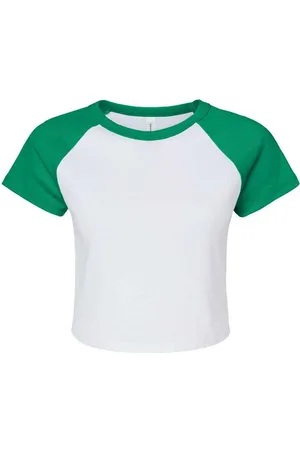 Bella + Canvas Dames baby micro-rib raglan gewaad top