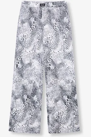 Alix the label Woven animal wide leg pants dessin