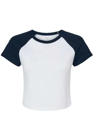 Bella + Canvas Dames baby micro-rib raglan gewaad top
