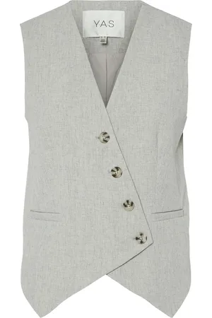 Y.A.S Yasriu waistcoat s. light grey melange