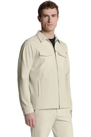 No Excess Overshirt full zipper stretch sedoc cement