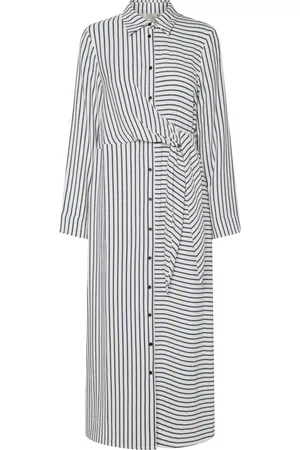 Y.A.S Yasicy ls long shirt dress s. star white/grisialle