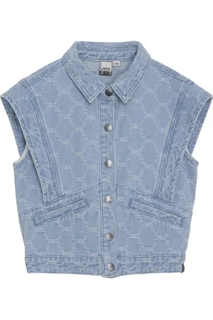 Indian Blue Jeans Zomer gilet meisjes licht denim fancy
