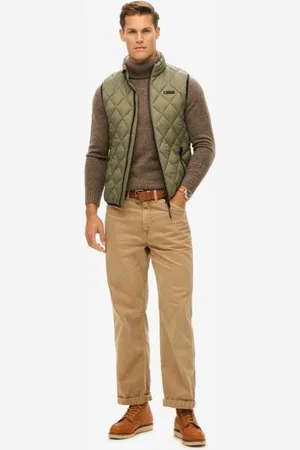 Butcher of Blue M5012143a diamond quilt fuji t 8mi dusty olive green heren bodywarmer