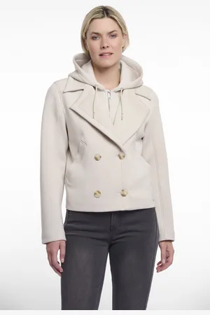 Rino & Pelle Double breasted jacket with detachable hood collar melee