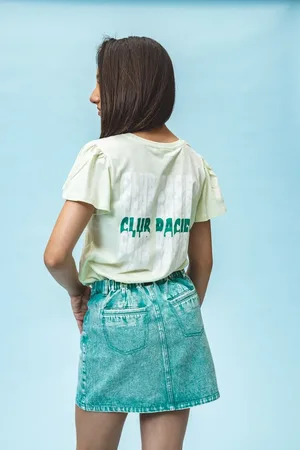 LOOXS Revolution T-shirt pastel lime modal/katoen voor meisjes in de kleur