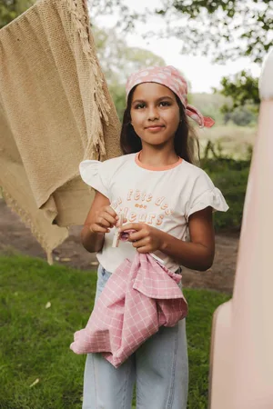 LOOXS Revolution T-shirt creme voor meisjes in de kleur