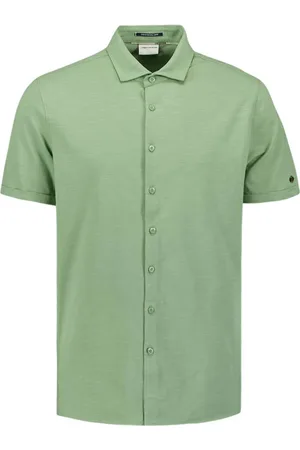 No Excess Shirt short sleeve slub jersey stre green